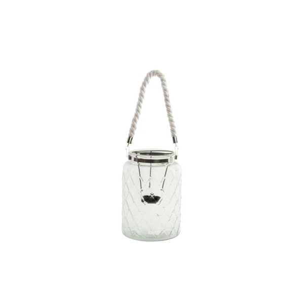 Κηροπήγιο DKD Home Decor Κρυστάλλινο βαμβάκι Σίδερο Ρόμπος