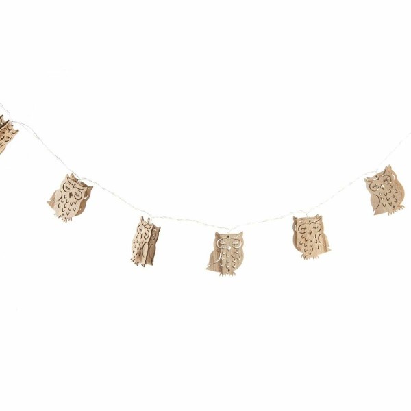 Στεφάνι DKD Home Decor Χριστουγεννιάτικο στεφάνι Κουκουβάγια (7 x 110 x 110 cm)