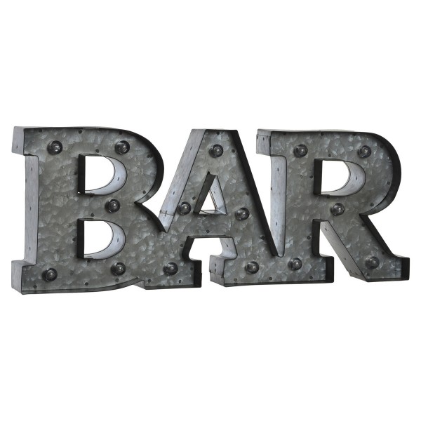 Φωτεινή διακόσμηση DKD Home Decor Bar Τοίχο Μέταλλο (47 x 4,5 x 17 cm)