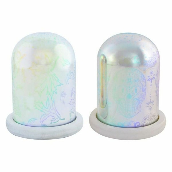 Φωτιστικό DKD Home Decor Κρανίο Φύση Φως LED (2 pcs) (11 x 14 cm)