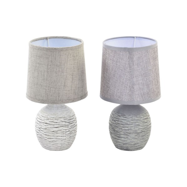 Επιτραπέζιο Φωτιστικό DKD Home Decor Κεραμικά πολυεστέρας λινό (15 x 15 x 27 cm) (x2)