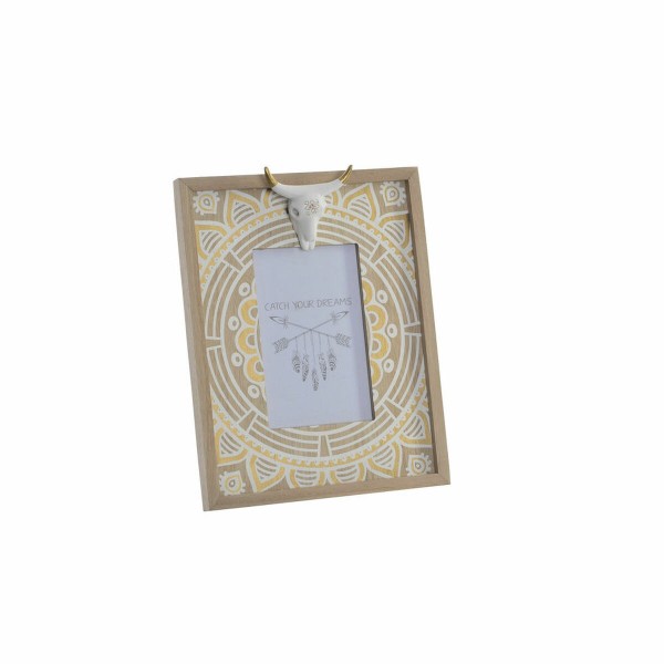 Κορνίζα DKD Home Decor Κρυστάλλινο Ξύλο Κέρατα Boho