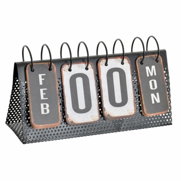 Ημερολόγιο Επιφάνειας Εργασίας DKD Home Decor Μέταλλο (27 x 9 x 15 cm)