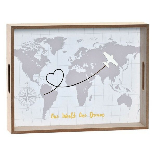 Δίσκος DKD Home Decor Travel Ξύλο MDF (40 x 30 x 5 cm)