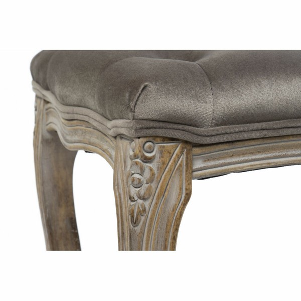 Σκαμπό DKD Home Decor   Καφέ πολυεστέρας ξύλο καουτσούκ Σκούρο γκρίζο (112 x 38 x 48 cm)