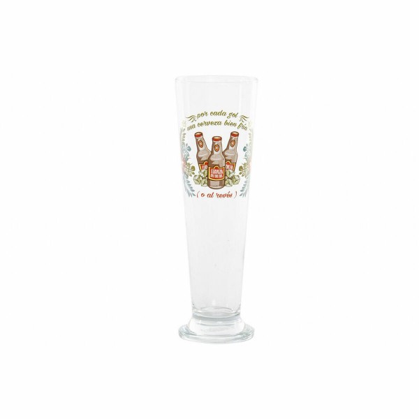 Ποτήρι Mπύρας DKD Home Decor Κρυστάλλινο (400 ml) (7.5 x 7.5 x 24 cm)