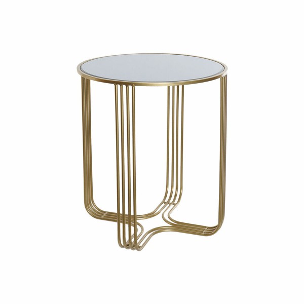 Βοηθητικό Τραπέζι DKD Home Decor Καθρέφτης Χρυσό Μέταλλο (45 x 45 x 52 cm)
