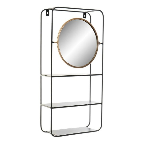 Ράφια Μπάνιου DKD Home Decor Κρυστάλλινο Μαύρο Μέταλλο (32 x 12 x 65 cm)