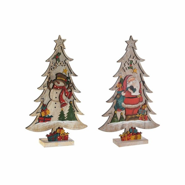 Χριστουγεννιάτικο Στολίδι DKD Home Decor Χριστουγεννιάτικο δέντρο LED Φυσικό Δέντρο (2 pcs) (15 x 7 x 41 cm)