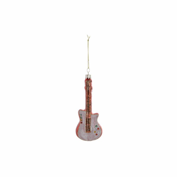 Κρεμαστή διακόσμηση DKD Home Decor Χριστουγεννιάτικο στεφάνι Κόκκινο Κρυστάλλινο (6 x 3 x 14.5 cm)