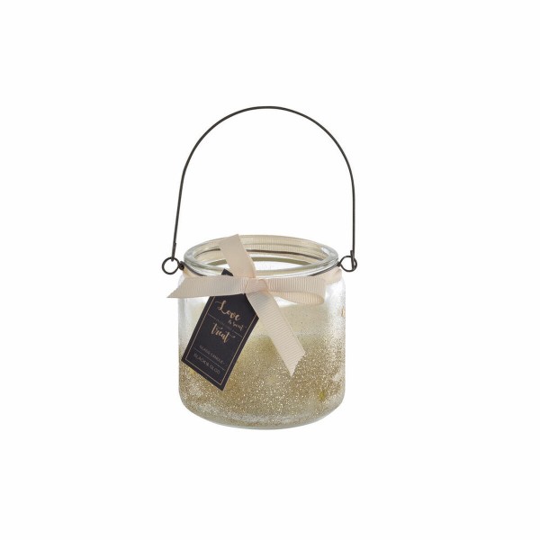 Κερί DKD Home Decor Γκλίτερ Χριστουγεννιάτικο στεφάνι (7.5 x 7.5 x 7.3 cm)