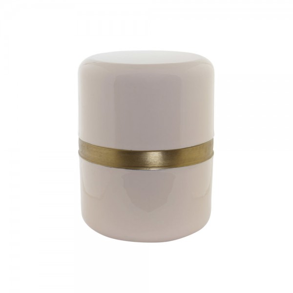 Σκαμπό DKD Home Decor Αλουμίνιο Χρυσό Ανοιχτό Ροζ (35.5 x 34.5 x 45.5 cm)