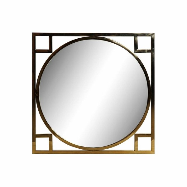 Τοίχο καθρέφτη DKD Home Decor Χάλυβας Χρυσό (70 x 2 x 70 cm)