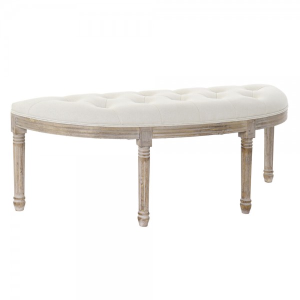 Σκαμπό DKD Home Decor Μπεζ (125 x 43 x 48 cm)