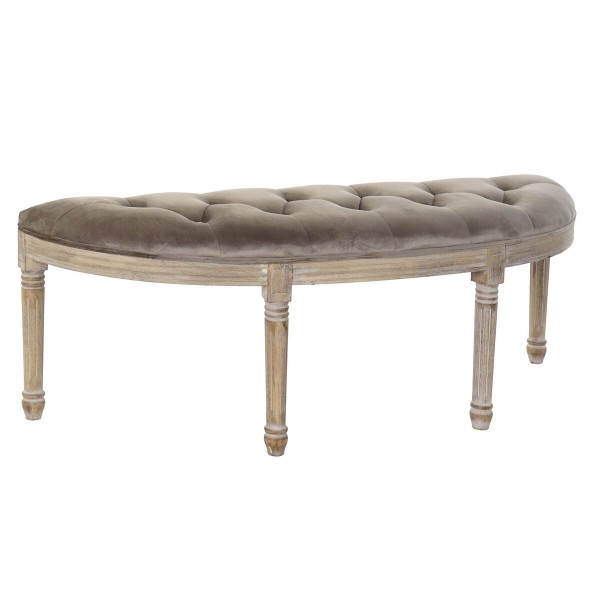 Σκαμπό DKD Home Decor   Φυσικό Γκρι πολυεστέρας Βελούδο ξύλο καουτσούκ (125 x 45 x 48 cm)