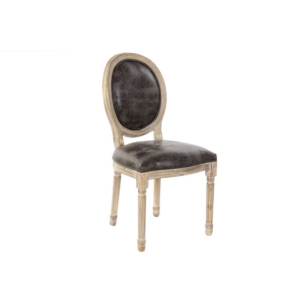 Καρέκλα Τραπεζαρίας DKD Home Decor Φυσικό Καφέ ξύλο καουτσούκ Πολυουρεθάνιο (48 x 46 x 96 cm)