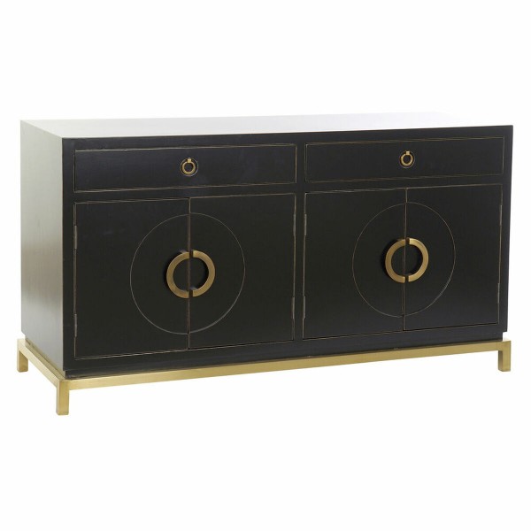 Σκευοθήκη DKD Home Decor   Μαύρο Χρυσό Μέταλλο Λεύκες 150 x 50 x 80 cm
