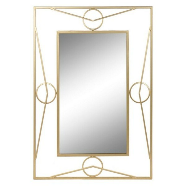 Τοίχο καθρέφτη DKD Home Decor Χρυσό Μέταλλο (71 x 3 x 92 cm)