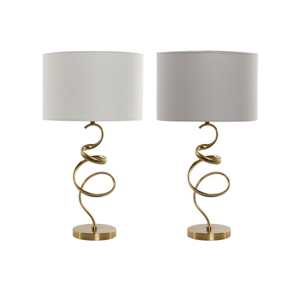 Επιτραπέζιο Φωτιστικό DKD Home Decor Χρυσό 220 V 60 W (x2)