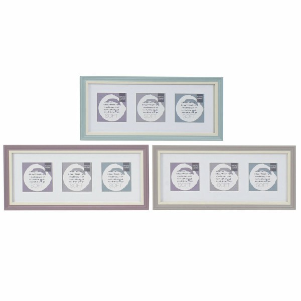 Κορνίζα DKD Home Decor 8424001664160 Κρυστάλλινο χαρτί Ξύλο MDF (44 x 2 x 20 cm) (3 Μονάδες)
