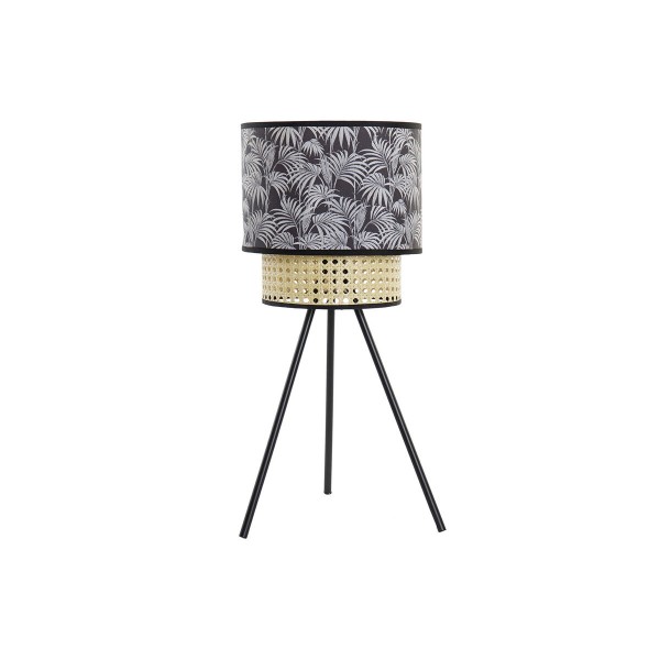 Επιτραπέζιο Φωτιστικό DKD Home Decor 40W Φυσικό Μαύρο Φοίνικες Αποικιακό (24 x 24 x 54 cm)