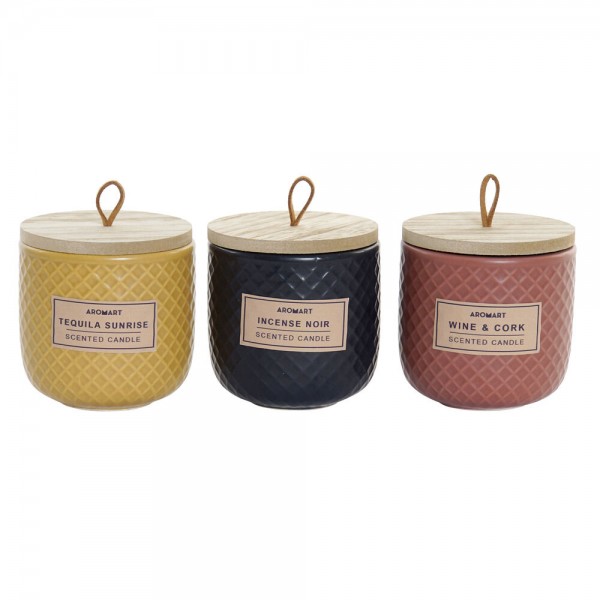Κερί DKD Home Decor (3 pcs) (8 x 8 x 8 cm)