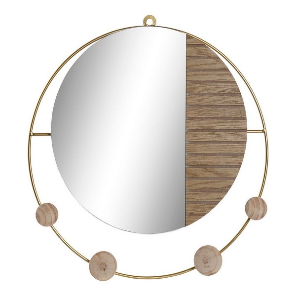 Κρεμάστρα τοίχου DKD Home Decor Μέταλλο Κρυστάλλινο Χρυσό (39.5 x 3 x 39.5 cm)