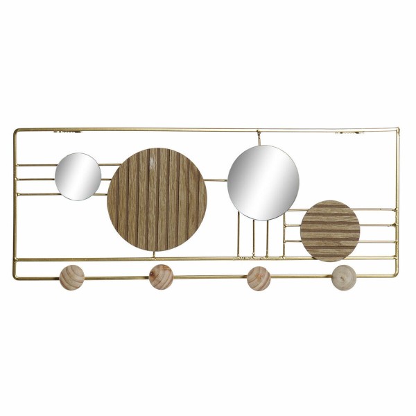Κρεμάστρα τοίχου DKD Home Decor Κρυστάλλινο Μέταλλο (57 x 3 x 21.5 cm)