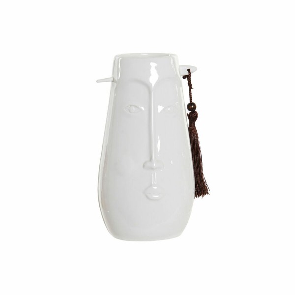 Βάζο DKD Home Decor Λευκό Πήλινα Σύγχρονη (12 x 9.5 x 22 cm)