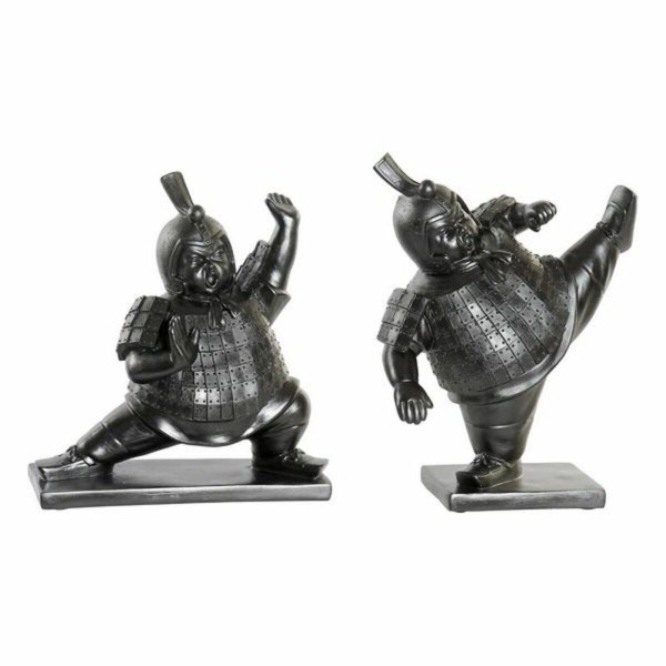 Διακοσμητική Φιγούρα DKD Home Decor Ασημί Ρητίνη (2 pcs)