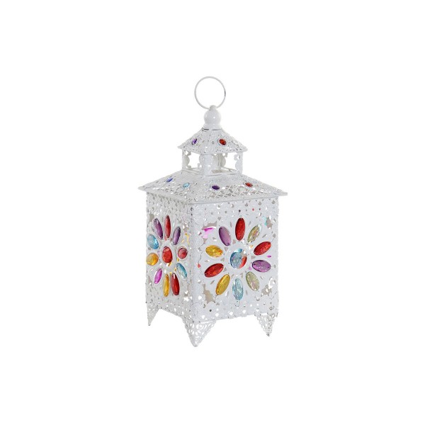 Επιτραπέζιο Φωτιστικό DKD Home Decor Μέταλλο Λευκό Πολύχρωμο Ακρυλικό 40 W Άραβας (17 x 17 x 36 cm)