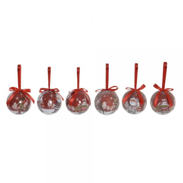 Χριστουγεννιάτικη μπάλα DKD Home Decor Χιονάνθρωπος PVC (7.5 x 7.5 x 7.5 cm) (14 pcs)