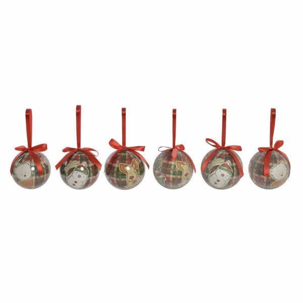 Χριστουγεννιάτικη μπάλα DKD Home Decor PVC Τάρανδος (7.5 x 7.5 x 7.5 cm) (14 pcs)