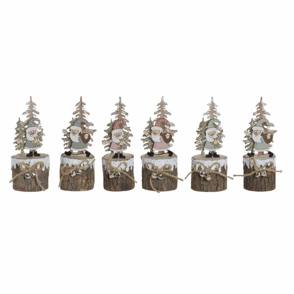 Χριστουγεννιάτικο Στολίδι DKD Home Decor Ξύλο (6 pcs) (5.5 x 5.5 x 15 cm)
