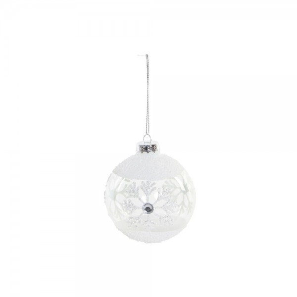 Χριστουγεννιάτικη μπάλα DKD Home Decor Κρυστάλλινο (8 x 8 x 8 cm)