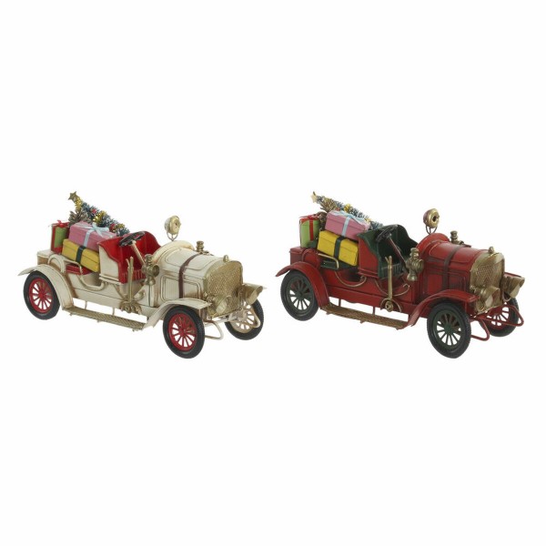 Όχημα DKD Home Decor Διακόσμηση Χριστουγεννιάτικο στεφάνι (2 pcs) (26 x 10 x 11 cm)