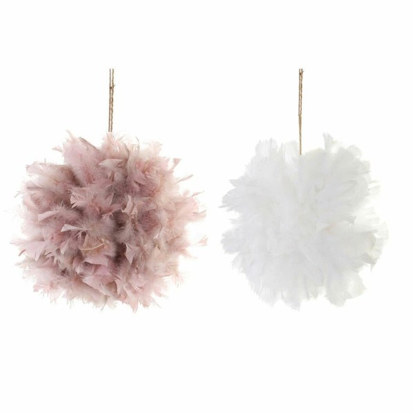 Χριστουγεννιάτικο Στολίδι DKD Home Decor Αφρός Φτερά (40 x 40 x 40 cm) (2 pcs)