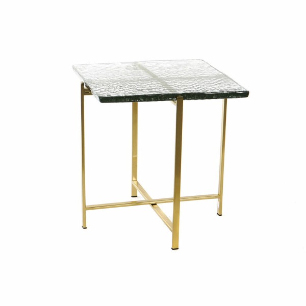 Βοηθητικό Τραπέζι DKD Home Decor Κρυστάλλινο Χρυσό Μέταλλο (48 x 47,5 x 49 cm)