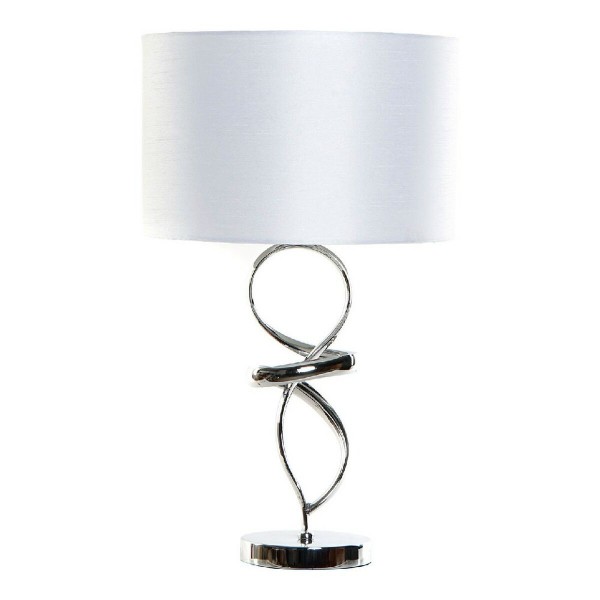 Επιτραπέζιο Φωτιστικό DKD Home Decor Ασημί πολυεστέρας Μέταλλο Ύφασμα (33 x 33 x 55 cm)