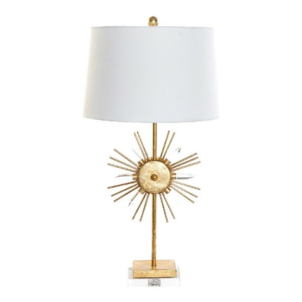 Επιτραπέζιο Φωτιστικό DKD Home Decor Λευκό Μέταλλο Κρυστάλλινο 240 V Χρυσό 40 W (40 x 40 x 78 cm)