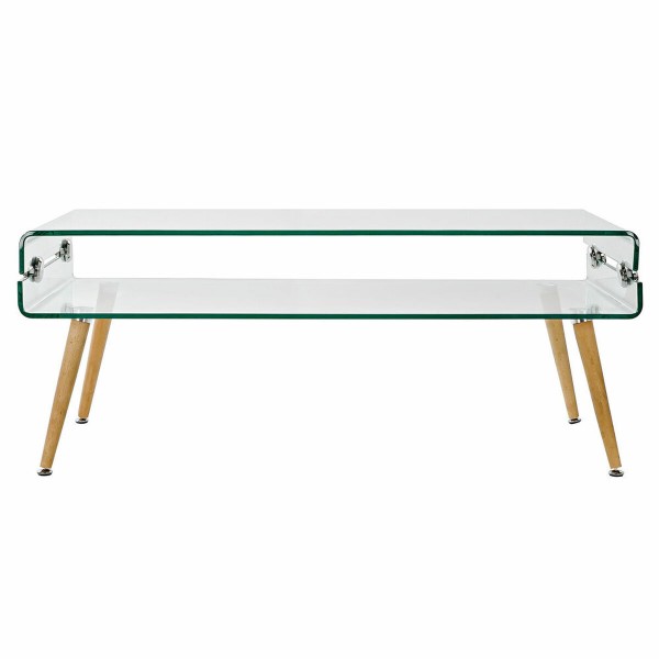 Βοηθητικό Τραπέζι DKD Home Decor Διαφανές Κρυστάλλινο ξύλο οξιάς (110 x 55.3 x 45 cm)