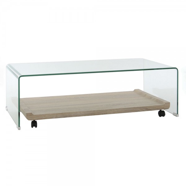 Τραπεζάκι Καφέ DKD Home Decor Κρυστάλλινο Ξύλο MDF (108 x 55 x 35 cm)