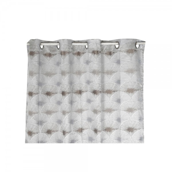 Κουρτίνα DKD Home Decor Δαχτυλίδια Γκρι πολυεστέρας (140 x 140 x 270 cm)