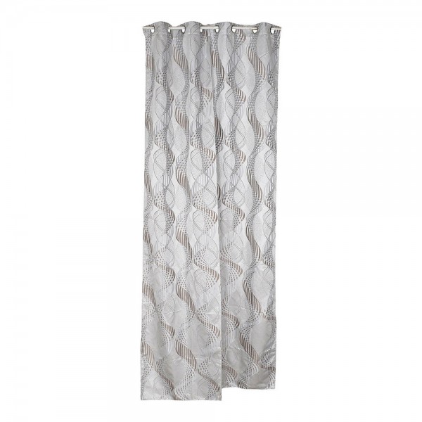Κουρτίνα DKD Home Decor Δαχτυλίδια Γκρι πολυεστέρας (140 x 140 x 270 cm)