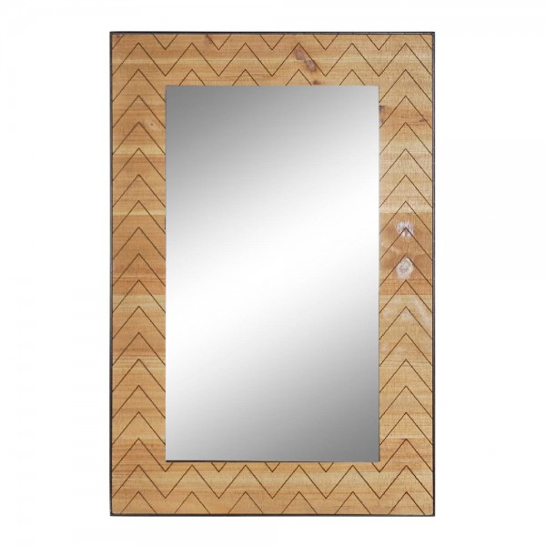 Τοίχο καθρέφτη DKD Home Decor Μαύρο Ξύλο Μέταλλο (60 x 3 x 92 cm)