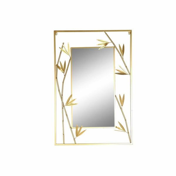 Τοίχο καθρέφτη DKD Home Decor Καθρέφτης Χρυσό Μέταλλο (70.5 x 3 x 103 cm)