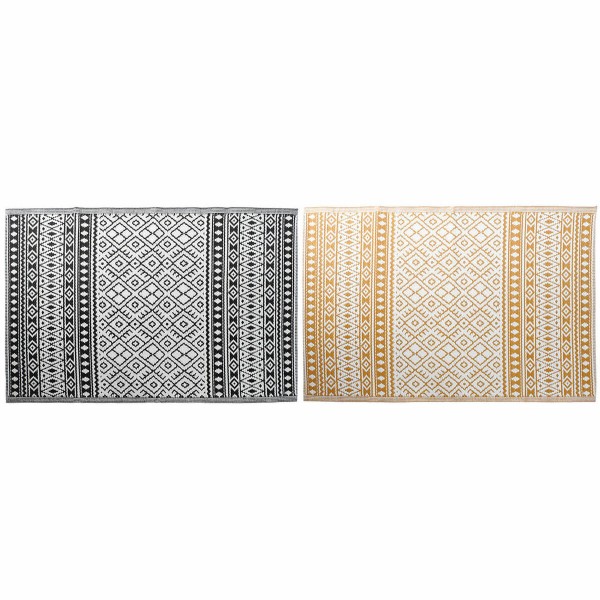 Χαλί DKD Home Decor Μαύρο Πορτοκαλί πολυπροπυλένιο (150 x 210 x 1 cm) (2 pcs)