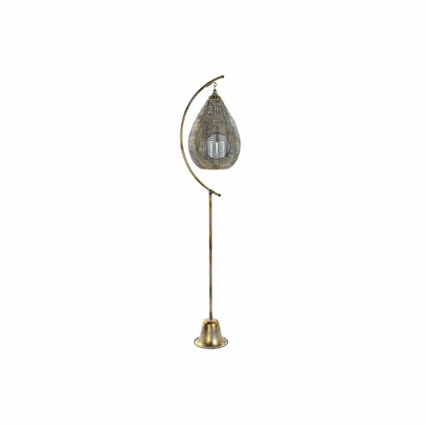 Κηροπήγιο DKD Home Decor Κρυστάλλινο Χρυσό Μέταλλο (33 x 29 x 153 cm)