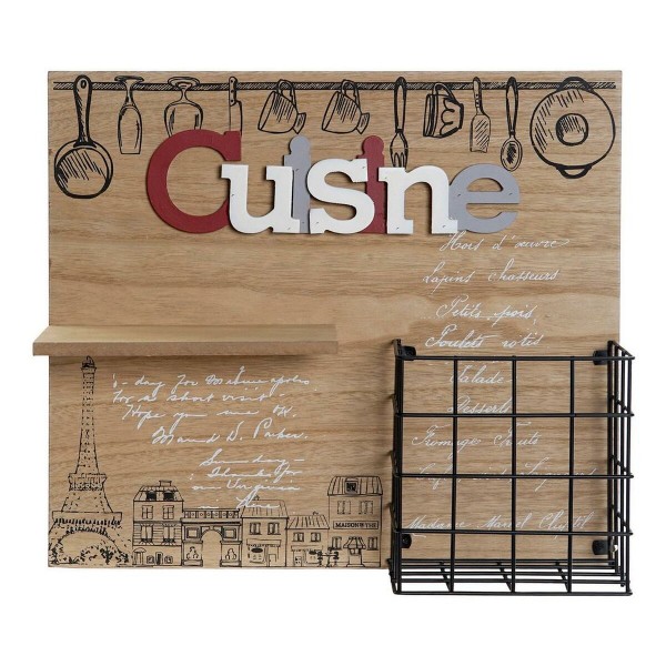 Ράφια DKD Home Decor Cuisine Μέταλλο Πολύχρωμο Ξύλο MDF (40 x 35,5 x 0,9 cm)