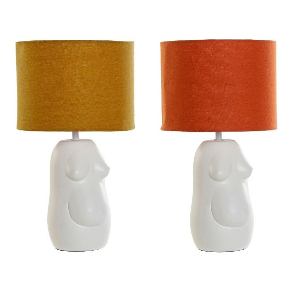Επιτραπέζιο Φωτιστικό DKD Home Decor πολυεστέρας Πήλινα 220 V 40 W (2 pcs) (22 x 22 x 39 cm)
